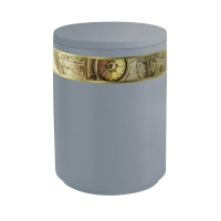 AQUA OZEAN BIO-LEHM Urne taubenblau gold