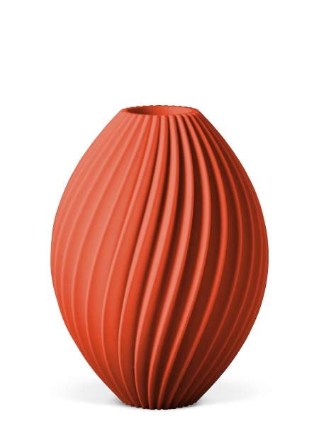 Vase 3D-Druck, Nova, Orientrot, M (23 cm) - 480g