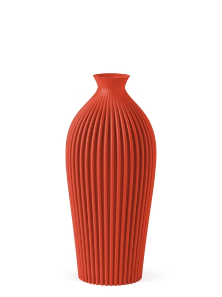 Vase 3D-Druck, Serenity, Orientrot, M (23 cm) - 480g