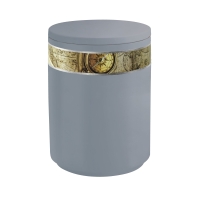 AQUA OZEAN BIO-LEHM Urne taubenblau silber