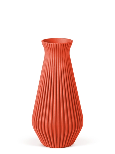 Vase 3D-Druck, Cascadia, Orientrot, M (23 cm) - 480g