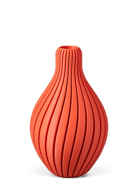 Vase 3D-Druck, Aurora, Orientrot, M (23 cm) - 480g