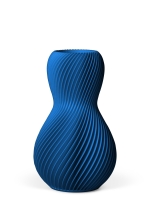 Vase 3D-Druck, Helios, Enzianblau, M (23 cm) - 480g