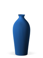 Vase 3D-Druck, Serenity, Enzianblau, M (23 cm) - 480g