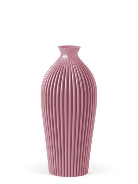 Vase 3D-Druck, Serenity, Hellrosa, M (23 cm) - 480g