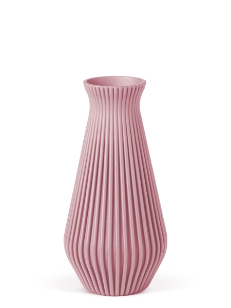 Vase 3D-Druck, Cascadia, Hellrosa, M (23 cm) - 480g