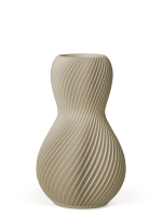 Vase 3D-Druck, Helios, Beige, M (23 cm) - 480g