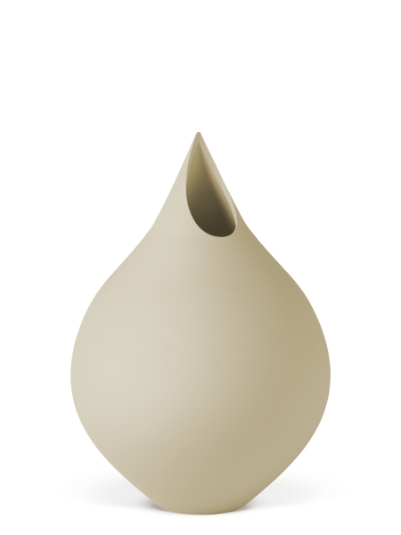 Vase 3D-Druck, Zephyr, Beige, M (23 cm) - 480g