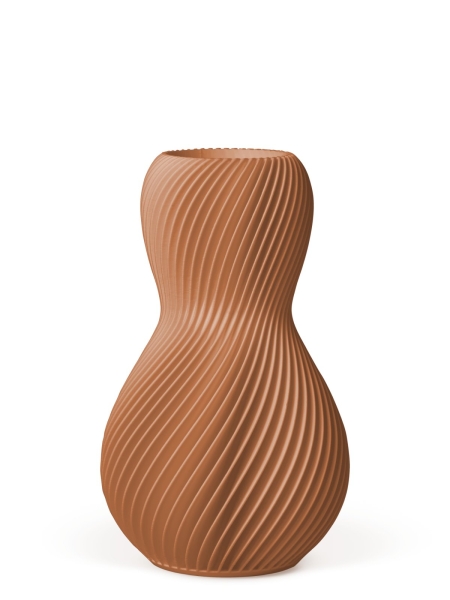 Vase 3D-Druck, Helios, Terracotta, M (23 cm) - 480g
