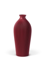 Vase 3D-Druck, Serenity, Weinrot, M (23 cm) - 480g