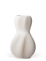 Vase 3D-Druck, Helios, Weiß, M (23 cm) - 480g