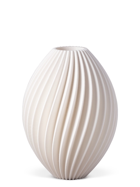 Vase 3D-Druck, Nova, Weiß, M (23 cm) - 480g