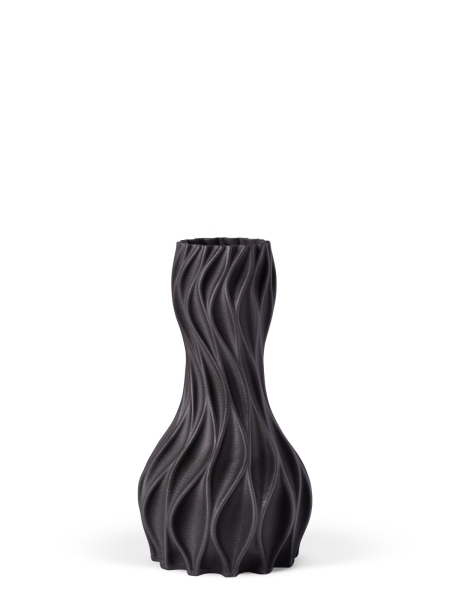 Vase 3D-Druck, Icarus, Anthrazitt, M (23 cm) - 1000g