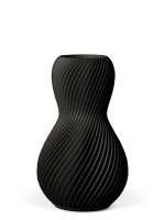 Vase 3D-Druck, Helios, Anthrazitt, M (23 cm) - 480g