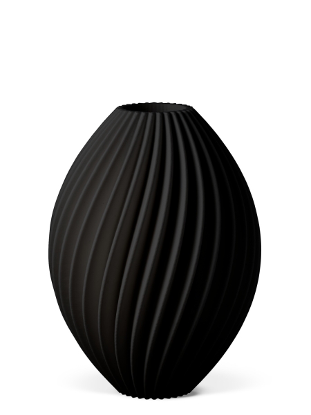 Vase 3D-Druck, Nova, Anthrazitt, M (23 cm) - 480g