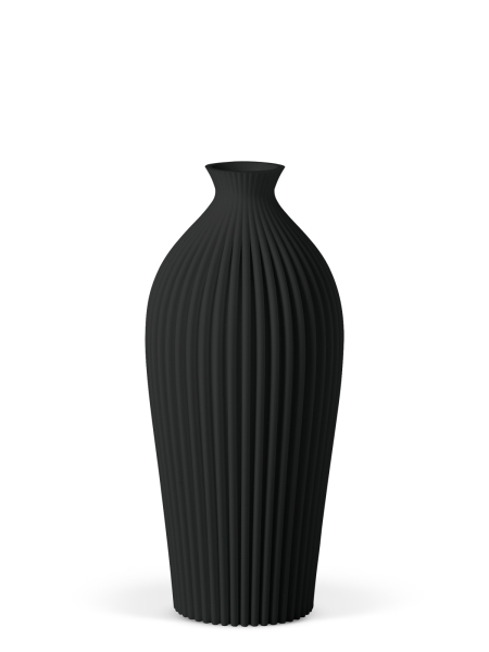 Vase 3D-Druck, Serenity, Anthrazitt, M (23 cm) - 480g