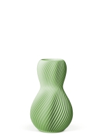 Vase 3D-Druck, Helios, Pastellgrün, S (16 cm) - 200g