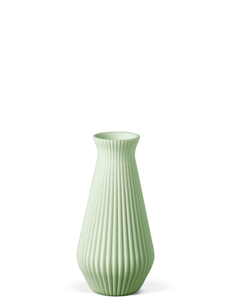 Vase 3D-Druck, Cascadia, Pastellgrün, S (16 cm) - 200g