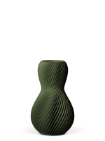 Vase 3D-Druck, Helios, Laubgrün, S (16 cm) - 200g