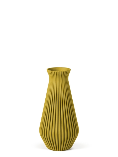 Vase 3D-Druck, Cascadia, Senfgelb, S (16 cm) - 200g