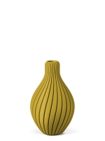 Vase 3D-Druck, Aurora, Senfgelb, S (16 cm) - 200g