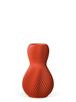 Vase 3D-Druck, Helios, Orientrot, S (16 cm) - 200g