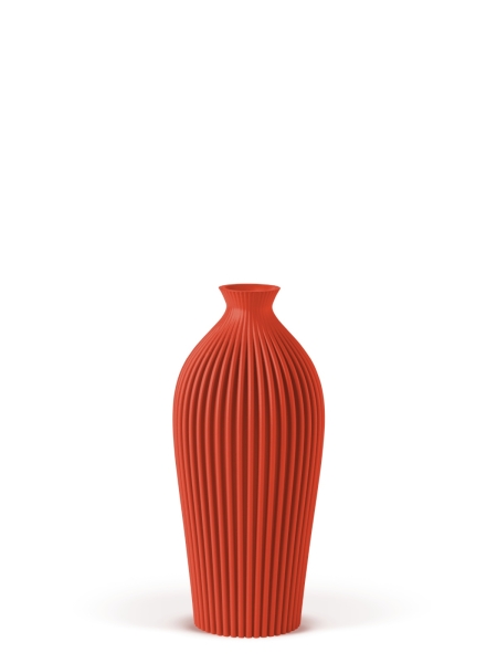 Vase 3D-Druck, Serenity, Orientrot, S (16 cm) - 200g
