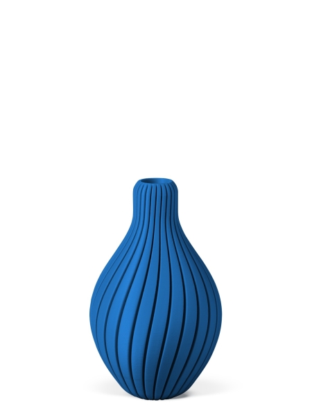 Vase 3D-Druck, Aurora, Enzianblau, S (16 cm) - 200g