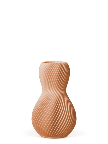 Vase 3D-Druck, Helios, Peach, S (16 cm) - 200g