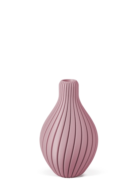 Vase 3D-Druck, Aurora, Hellrosa, S (16 cm) - 200g