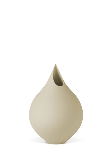 Vase 3D-Druck, Zephyr, Beige, S (16 cm) - 200g