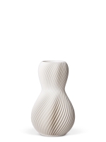 Vase 3D-Druck, Helios, Weiß, S (16 cm) - 200g