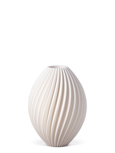 Vase 3D-Druck, Nova, Weiß, S (16 cm) - 200g