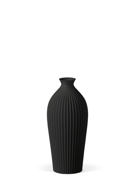 Vase 3D-Druck, Serenity, Anthrazitt, S (16 cm) - 200g