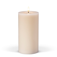 LED-Kerze, Echtwachs, Cream D 10 cm x H 20 cm (Ohne...