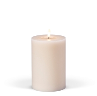 LED-Kerze, Echtwachs, Cream, D 10 cm x H 15 cm (Ohne...