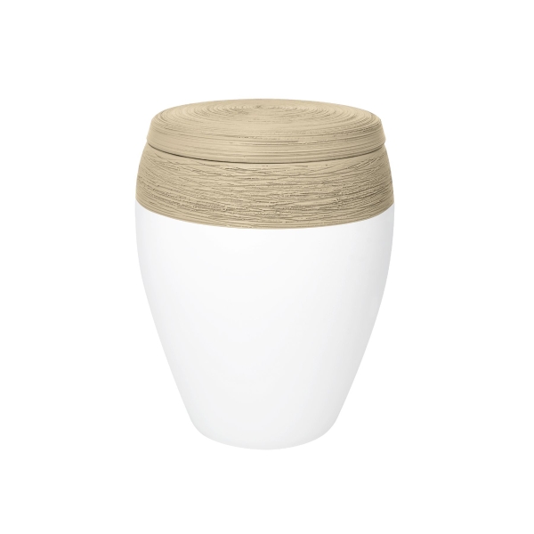 HORIZONT OMEGA BIO-LEHM Urne cashmere wei&szlig;