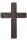 Plantera Schmuckelement Kreuz braun