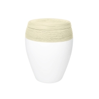 HORIZONT OMEGA BIO-LEHM Urne sandbeige wei&szlig;