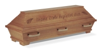 klassischer Kiefernsarg 012 mit "Unsere Liebe...