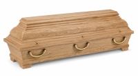 klassischer Kiefer-Eichen-Wulstsarg 030 mit Ornamenten,...