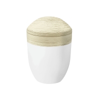 HORIZONT PURE BIO-LEHM Urne sandbeige wei&szlig;