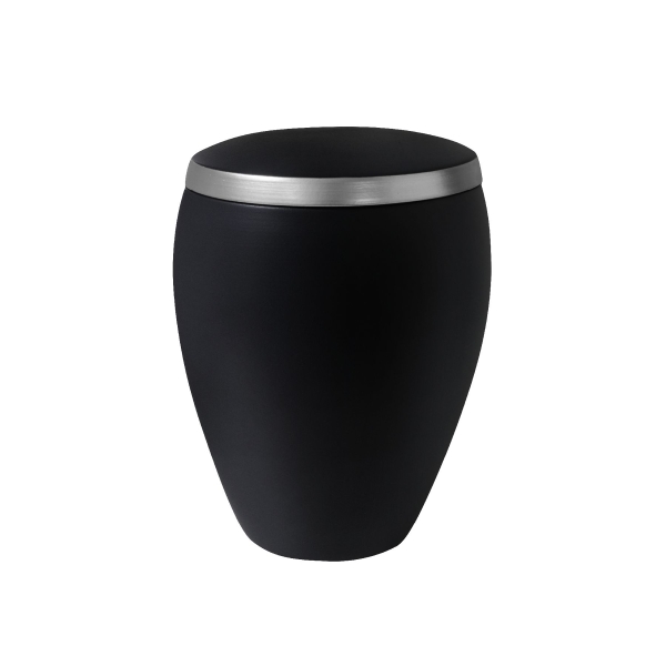 OMEGA BIO-LEHM Urne basalt silber