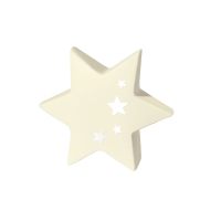 JUNIOR STERN BIO-LEHM Urne sandbeige wei&szlig;