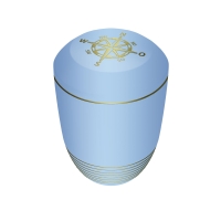 AQUA KOMPASS BIO-LEHM Urne atlantikblau gold
