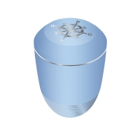 AQUA KOMPASS BIO-LEHM Urne atlantikblau silber