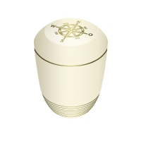 AQUA KOMPASS BIO-LEHM Urne sandbeige gold