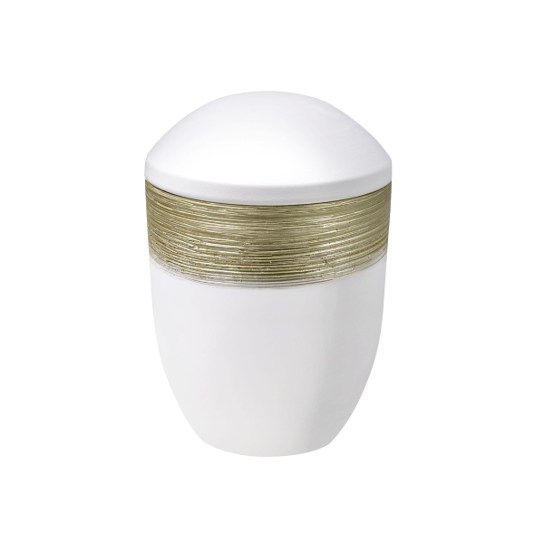 AQUA LUXOR SEMI BIO-LEHM Urne wei&szlig; gold