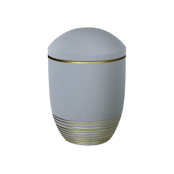AQUA WAVE BIO-LEHM Urne taubenblau gold