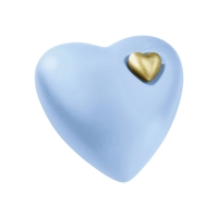 AQUA HERZ BIO-LEHM Urne atlantikblau gold